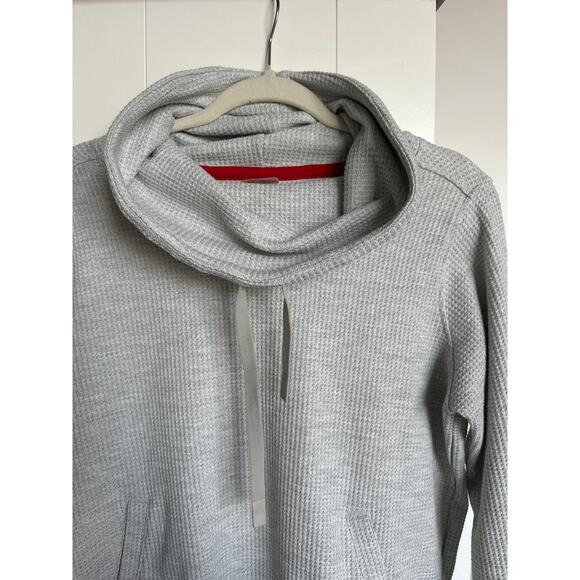 Marmot Women's Gray Waffle Knit Lorraine Funnel Neck Pullover, Size M, Like New - Picture 5 of 5